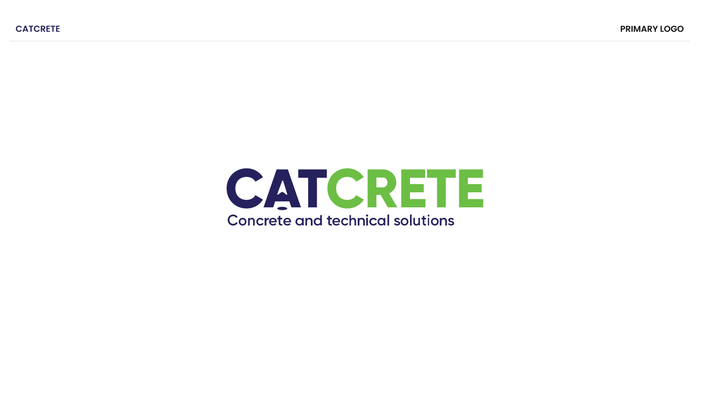 CATCRETE primary logo design for architectural landscape and concrete specialists<br />
